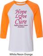 Breast Cancer Tee Hope Love Cure Raglan Shirt