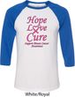 Breast Cancer Tee Hope Love Cure Raglan Shirt