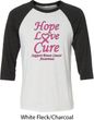 Breast Cancer Tee Hope Love Cure Raglan Shirt