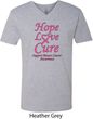Breast Cancer Tee Hope Love Cure V-neck
