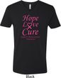 Breast Cancer Tee Hope Love Cure V-neck