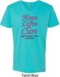 Breast Cancer Tee Hope Love Cure V-neck