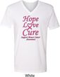 Breast Cancer Tee Hope Love Cure V-neck