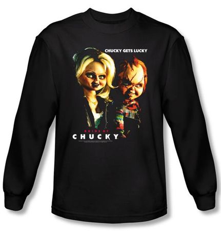 Bride Of Chucky T-shirt Movie Chucky Get Lucky Black Long Sleeve Shirt