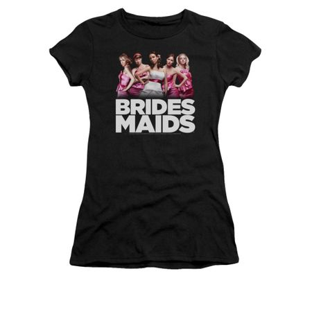 Bridesmaids Shirt Juniors Maids Black Tee T-Shirt