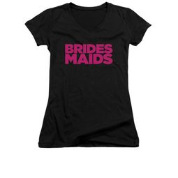 Bridesmaids Shirt Juniors V Neck Logo Black Tee T-Shirt Bridesmaids Shirt Juniors V Neck Logo Black Tee T-Shirt
