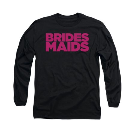 Bridesmaids Shirt Logo Long Sleeve Black Tee T-Shirt