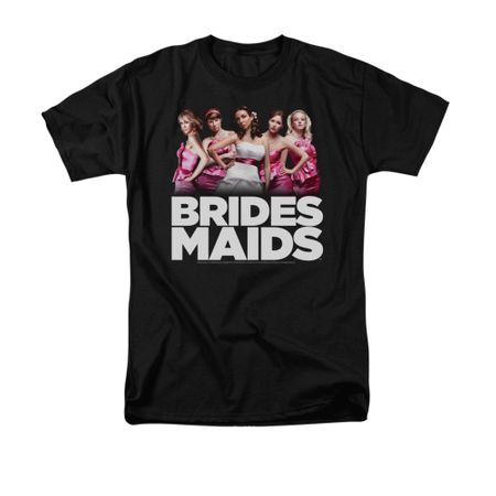 Bridesmaids Shirt Maids Adult Black Tee T-Shirt