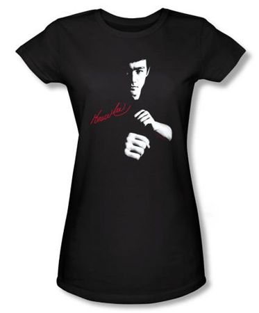 Bruce Lee Juniors T-shirt Dragon Awaits Black