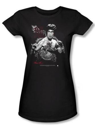 Bruce Lee Juniors T-shirt Fearless Dragon Black
