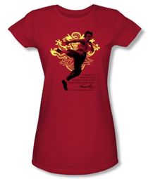 Bruce Lee Juniors T-shirt Immortal Dragon Red