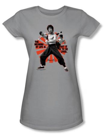 Bruce Lee Juniors T-shirt Meaning Of Life Gray