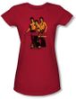 Bruce Lee Juniors T-shirt Nunchucks Red