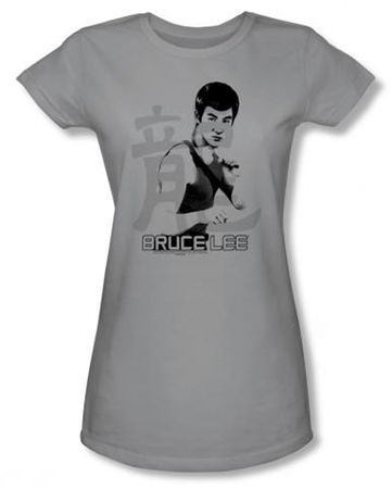 Bruce Lee Juniors T-shirt Punch Silver
