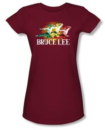 Bruce Lee Juniors T-shirt Tri Color Cardinal Red