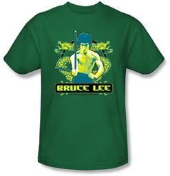 Bruce Lee Kids T-shirt Youth Double Dragons Kelly Green