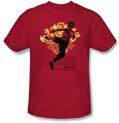 Bruce Lee Kids T-shirt Youth Immortal Dragon Red
