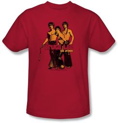 Bruce Lee Kids T-shirt Youth Nunchucks Red