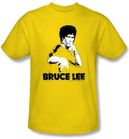 Bruce Lee Kids T-shirt Youth Suit Splatter Yellow