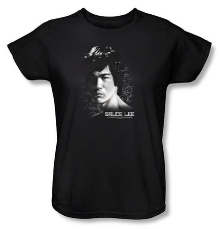 Bruce Lee Ladies T-shirt In Your Face Black