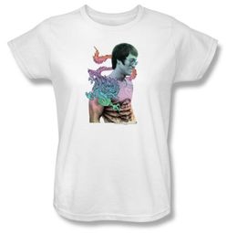 Bruce Lee Ladies T-shirt Little Bruce White
