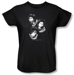 Bruce Lee Ladies T-shirt Sounds Of The Dragon Black