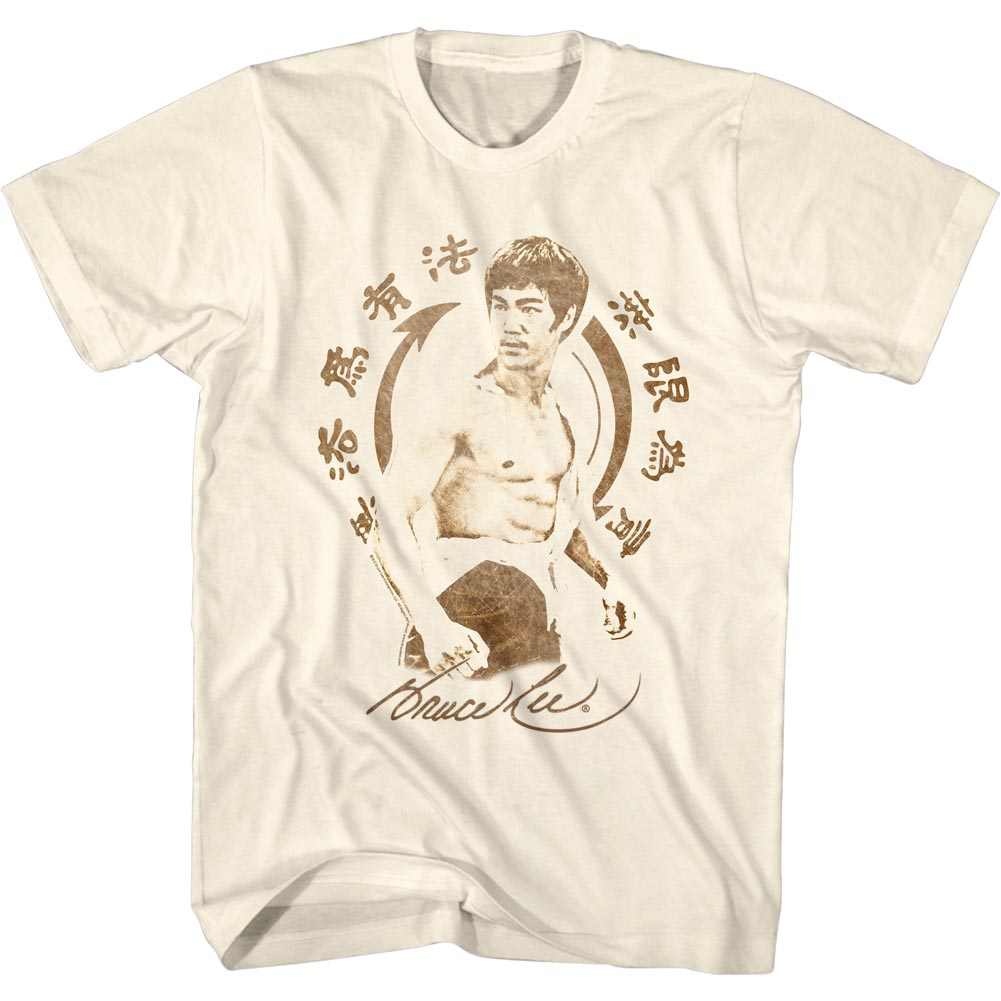 Bruce Lee Shirt Arrows Cream TShirt Bruce Lee Tshirts