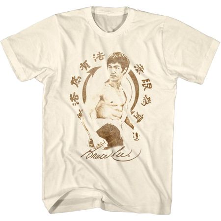 Bruce Lee Shirt Arrows Cream T-Shirt