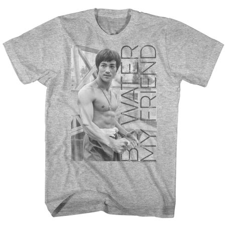 Bruce Lee Shirt Be Water Athletic Heather T-Shirt