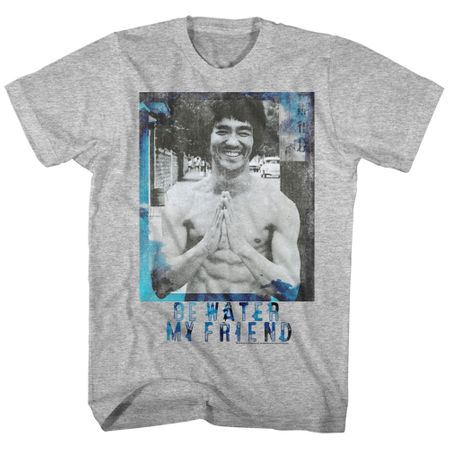 Bruce Lee Shirt Be Water My Friend Athletic Heather T-Shirt