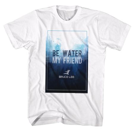 Bruce Lee Shirt Be Water My Friend White T-Shirt