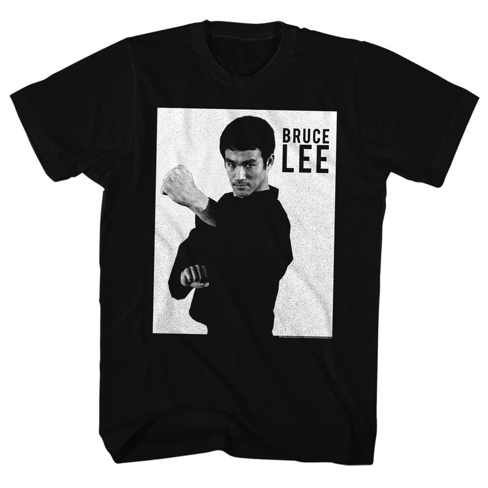 Bruce Lee Shirt Black And White Photo Black TShirt Bruce Lee Tshirts