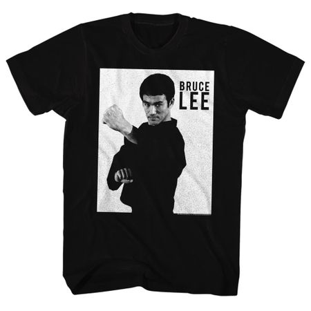 Bruce Lee Shirt Black And White Photo Black T-Shirt