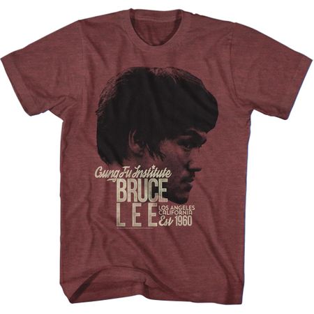 Bruce Lee Shirt EST 1960 Maroon T-Shirt