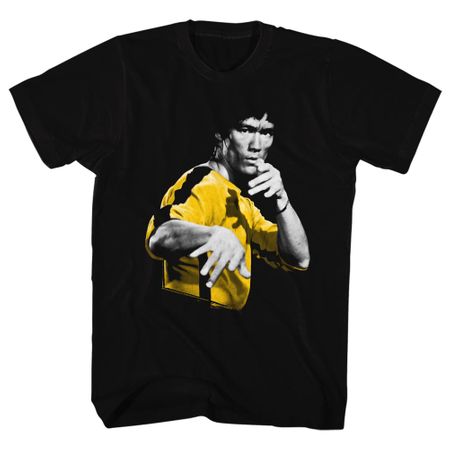Bruce Lee Shirt Gold And Black Jumpsuit Black T-Shirt