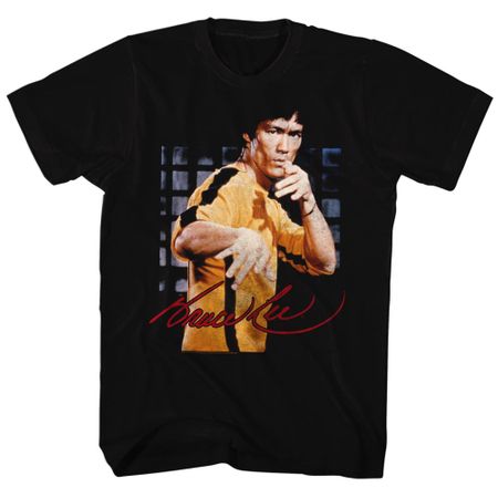 Bruce Lee Shirt Gold Jumpsuit Photo Black T-Shirt