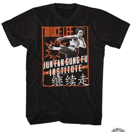 Bruce Lee Shirt Jun Fan Gung Fu Black T-Shirt