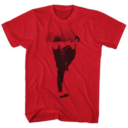 Bruce Lee Shirt Kick ! Red T-Shirt