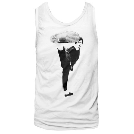 Bruce Lee Shirt Tank Top Kick White Tanktop