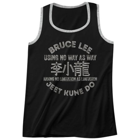 Bruce Lee Shirt Tank Top No Way As Way Black/Grey Tanktop