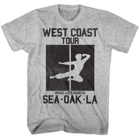 Bruce Lee Shirt West Coast Tour Athletic Heather T-Shirt