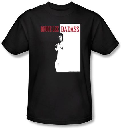 Bruce Lee T-shirt Adult Badass Black