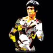 Bruce Lee T-shirt Adult Body Of Action Black