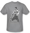 Bruce Lee T-shirt Adult Chinese Characters Silver