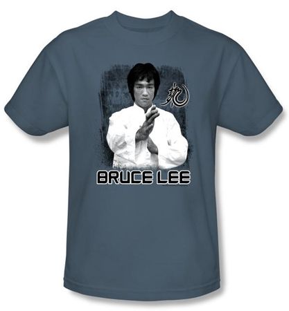 Bruce Lee T-Shirt Adult Concentrate Slate Blue