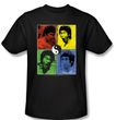 Bruce Lee T-shirt Adult Enter Color Block Black