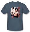 Bruce Lee T-shirt Adult Enter Slate Blue