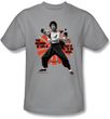 Bruce Lee T-shirt Adult Meaning Of Life Gray