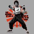 Bruce Lee T-shirt Adult Meaning Of Life Gray
