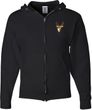 Buck Deer Patch Pocket Print Full Zip Hoodie